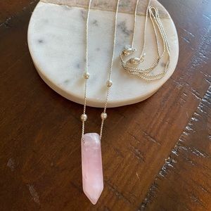 Alex + Ani Rose Quarts Necklace